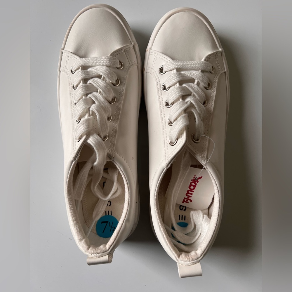 Esprit White Leather Lace Up Women's Sneakers